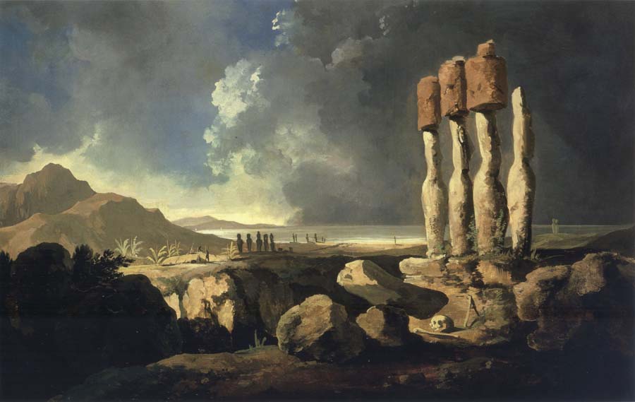 A View of the Monumens of Easter Isaland Rapanui
